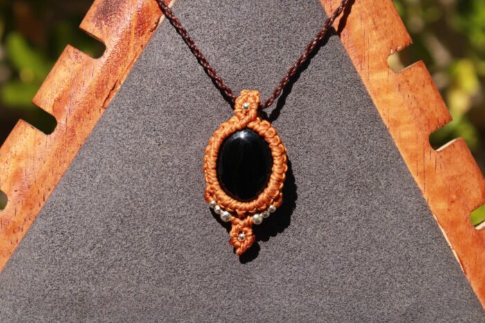 "Boho" onyx negro (naranja) - Imagen 2