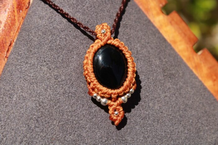 "Boho" onyx negro (naranja) - Imagen 3