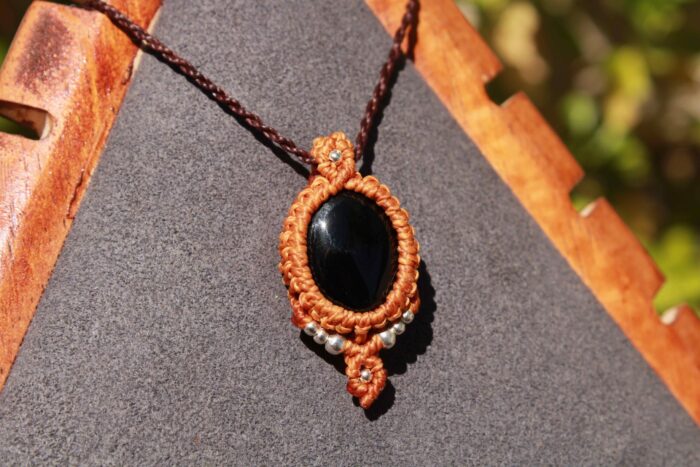 "Boho" onyx negro (naranja)