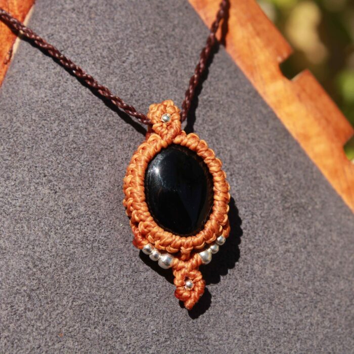 "Boho" onyx negro (naranja)