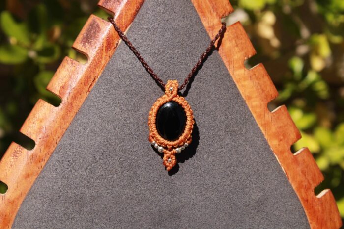 "Boho" onyx negro (naranja) - Imagen 4