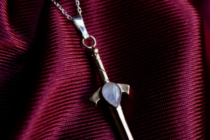 Colgante Espada Piedra luna (Oro rosa) - Imagen 3