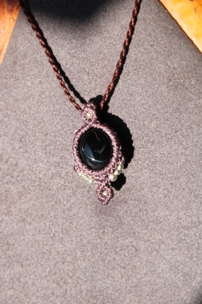"Boho" onyx negro (lila) - Imagen 2