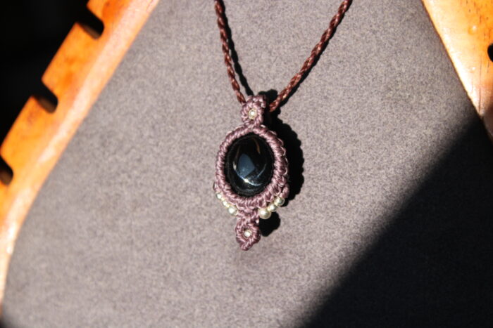"Boho" onyx negro (lila)