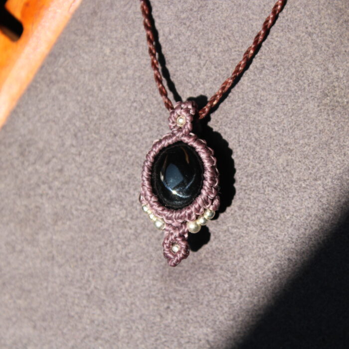 "Boho" onyx negro (lila)
