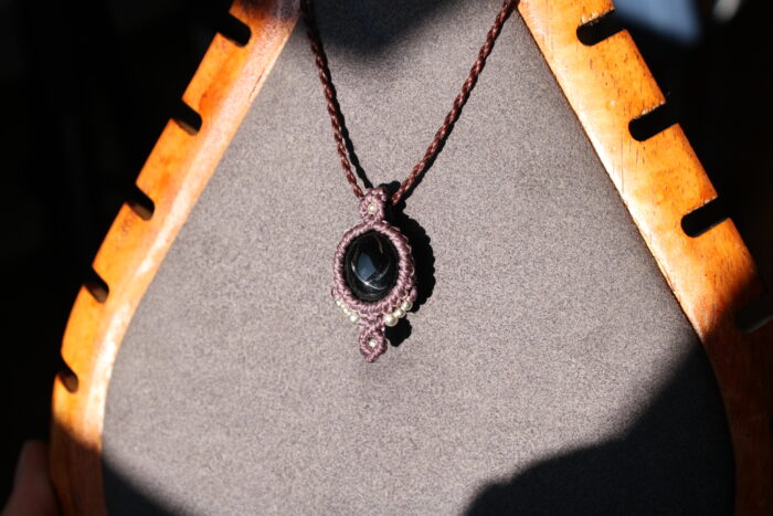 "Boho" onyx negro (lila) - Imagen 3