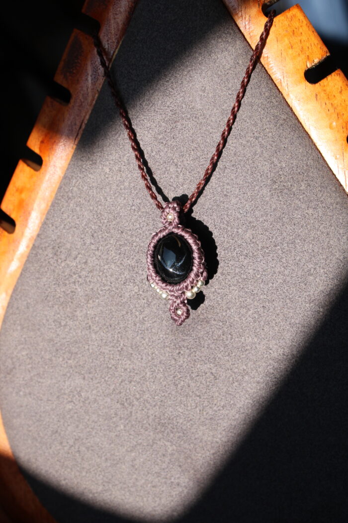 "Boho" onyx negro (lila) - Imagen 4